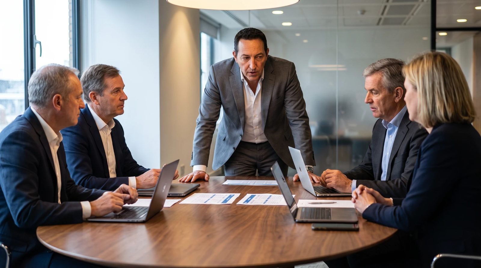 José Manuel Antelo repasando el calendario de obligaciones del Reglamento Europeo de IA con un equipo directivo