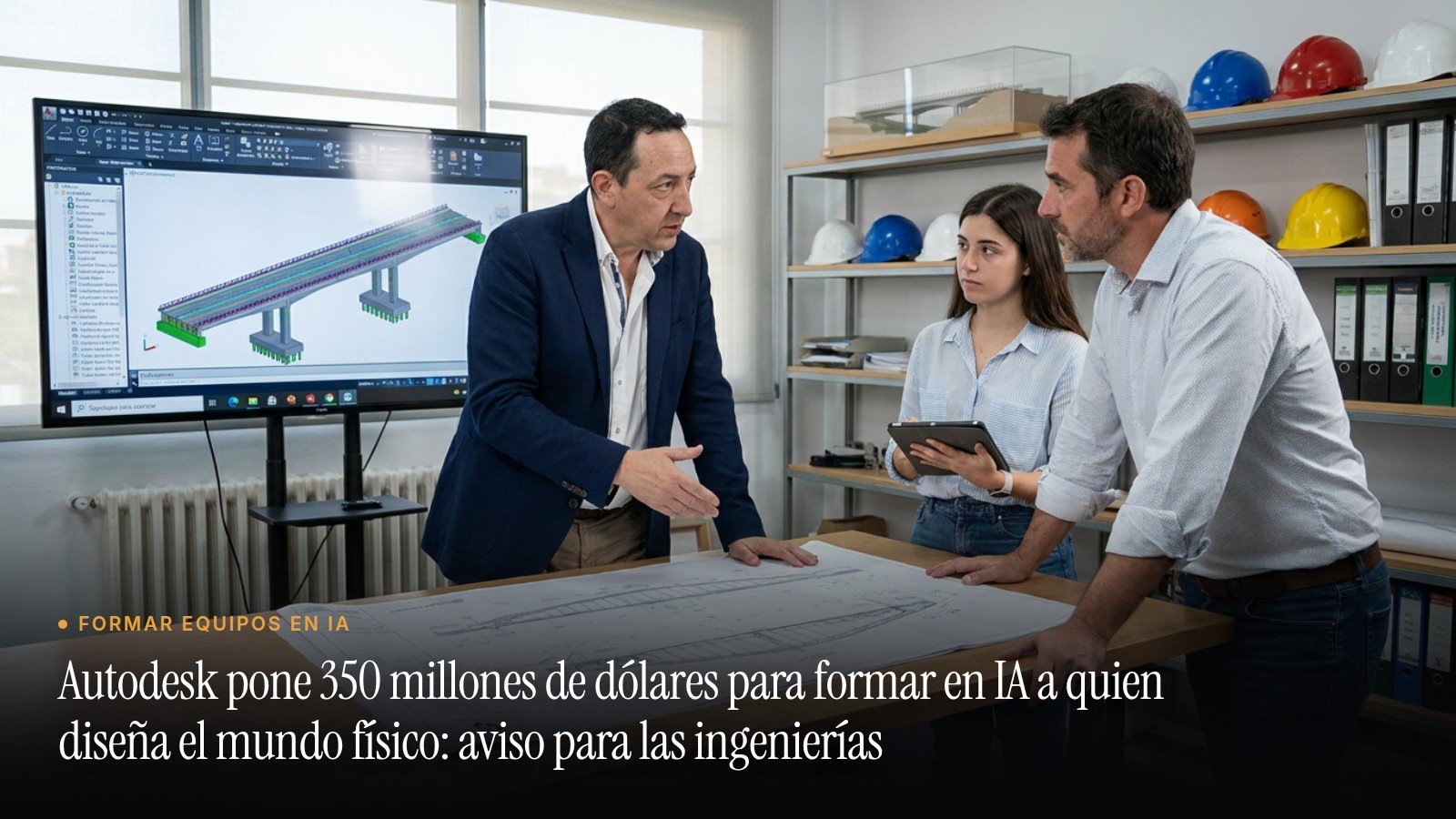 José Manuel Antelo revisando un proyecto de ingeniería asistido por inteligencia artificial